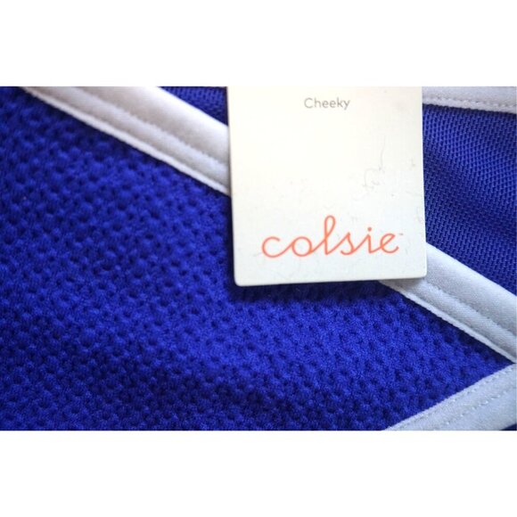 Colsie Women's Stunning Blue Contrast Trim Cheeky Underwear - NWT - Picture 4 of 6